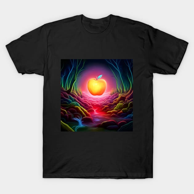 Neon Apple T-Shirt by SmartPufferFish
